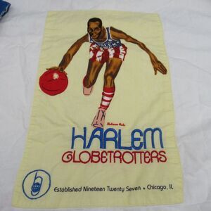 Harlem Globetrotters Button Down Shirt White Blue Graphic On Back Size‎ Large